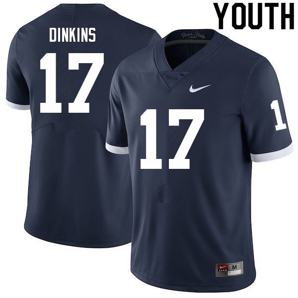 Youth #17 Khalil Dinkins Penn State Nittany Lions College Football Jerseys Sale-Retro